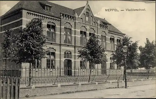 Ak Meppel Drenthe Niederlande, Vledderschool