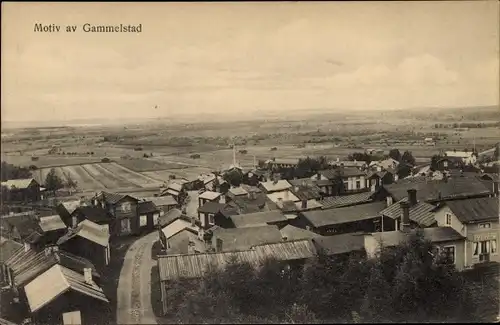 Ak Gammelstad Lulea Schweden, Blick auf den Ort