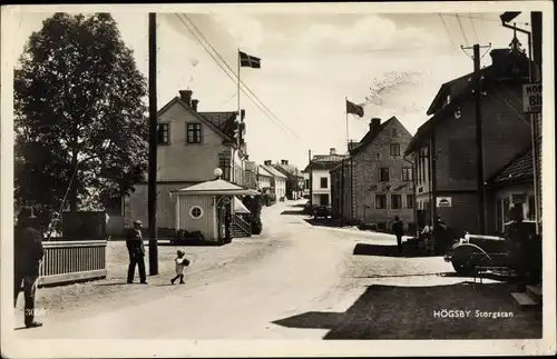 Ak Högsby Schweden, Storgatan, Straßenpartie