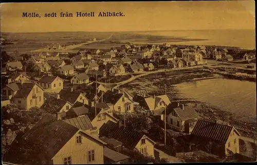 Ak Mölle Schweden, Blick auf den Ort vom Hotel Ahlbäck