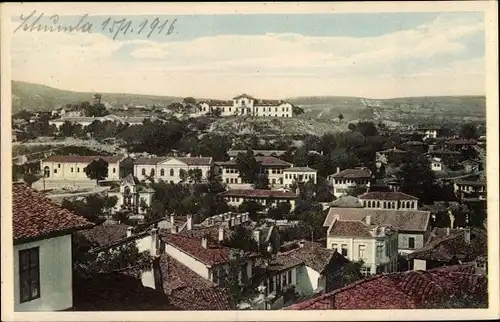 Ak Schumen Schumla Bulgarien, Blick auf den Ort