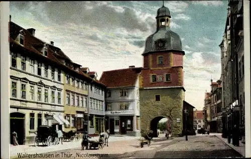 Ak Waltershausen in Thüringen, Nicolausturm