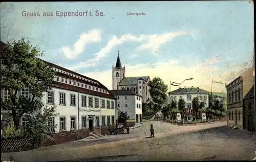 Ak Eppendorf in Sachsen, Albertplatz