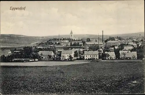 Ak Eppendorf im Kreis Mittelsachsen, Blick auf Ortschaft und Umgebung