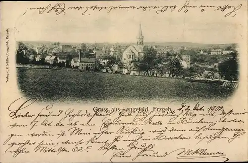 Ak Lengefeld im Erzgebirge Sachsen, Panorama