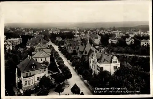 Ak Dresden Klotzsche Königswald, Kaiser Wilhelmplatz und Querallee