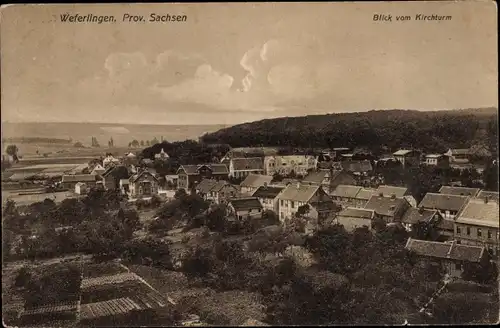 Ak Oebisfelde in Sachsen Anhalt, Blick von Kirchturm