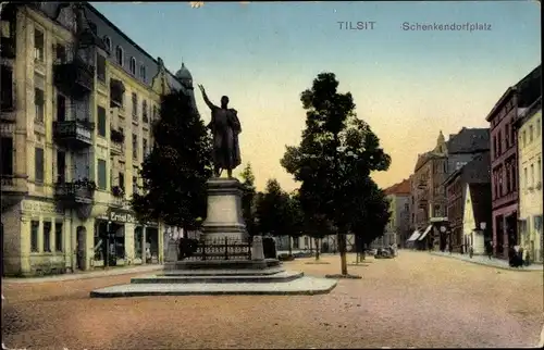 Ak Sowjetsk Tilsit Ostpreußen, Schenkendorfplatz