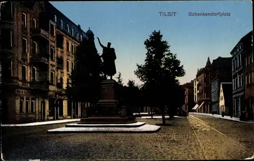 Ak Sowjetsk Tilsit Ostpreußen, Schenkendorfplatz