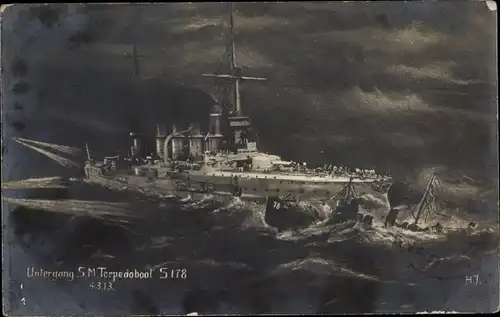Ak Deutsches Kriegsschiff, S.M. Torpedoboot S178