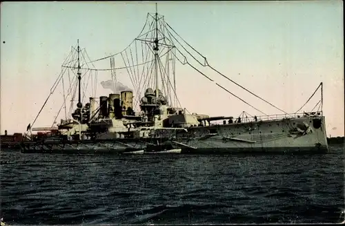 Luna Ak Deutsches Kriegsschiff, Ansicht Steuerbord, Kaiserliche Marine