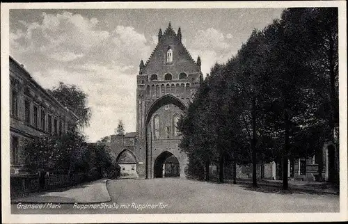 Ak Gransee im Kreis Oberhavel, Ruppiner Straße, Ruppiner Tor