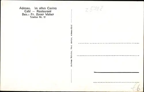 Ak Adenau in der Eifel, Cafe Weber, Aussichtsturm, Im alten Casino, Nürburg Ring