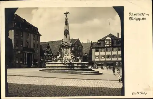 Ak Schwabach in Mittelfranken Bayern, Königsplatz