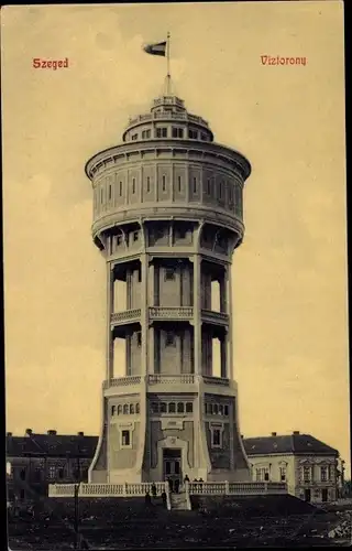 Ak Szeged Segedin Ungarn, Wasserturm