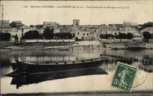 Ak La Pointe Maine et Loire, Vue d'ensemble et Barrage sur la Loire