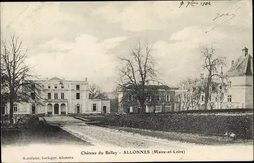 Ak Allonnes Maine et Loire, Chateau du Bellay
