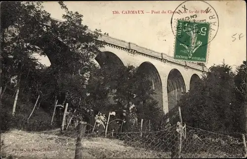 Ak Carmaux Tarn, Pont du Chemin de fer