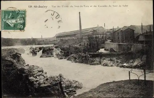 Ak Saint Juéry Tarn, Vue des Usines du Saut du Tarn