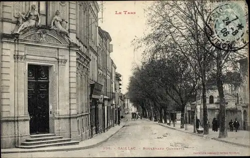 Ak Gaillac Tarn, Boulevard Gambetta