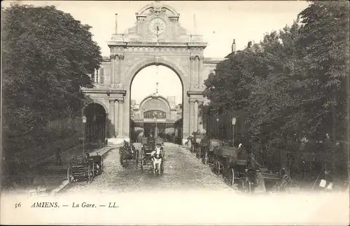 Ak Amiens Somme, La Gare