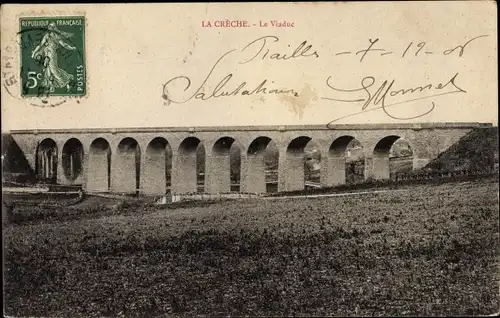 Ak La Crèche Deux Sevres, Le Viaduc