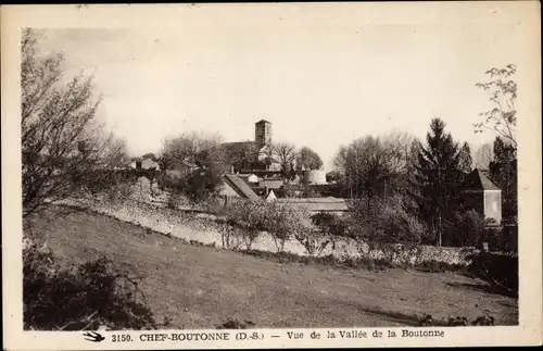 Ak Chef Boutonne Deux Sèvres, Vue de la Vallee de la Boutonne