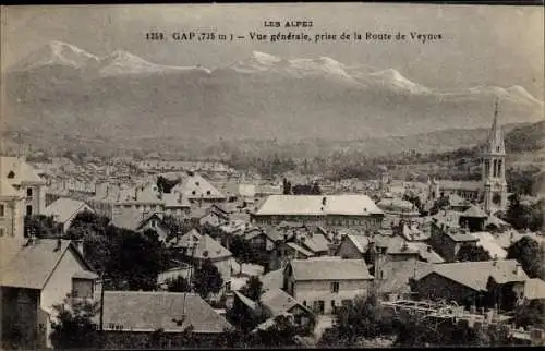 Ak Gap Hautes Alpes, Vue generale, prise de la Route de Veynes