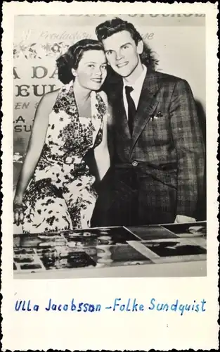 Ak Schauspieler Ulla Jacobsson und Folke Sundquist, Portrait