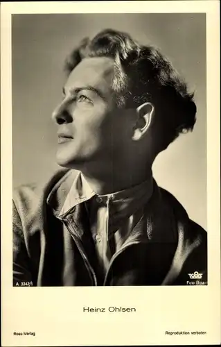 Ak Schauspieler Heinz Ohlsen, Seitenportrait