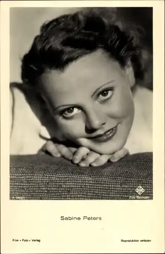 Ak Schauspielerin Sabine Peters, Portrait