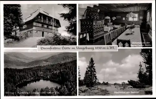 Ak Seebach Baden im Ortenaukreis, Darmstädter Hütte, Hochmoor am Seekopf, Wildsee im Schwarzwald