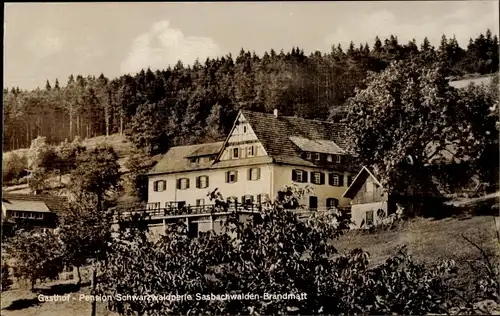 Ak Brandmatt Sasbachwalden in Baden Württemberg, Pension Schwarzwaldperle