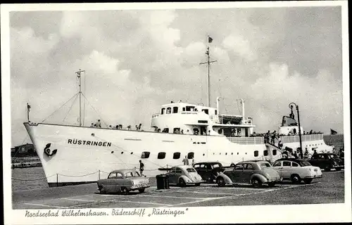 Ak Wilhelmshaven, Blick auf Bäderschiff Rüstringen