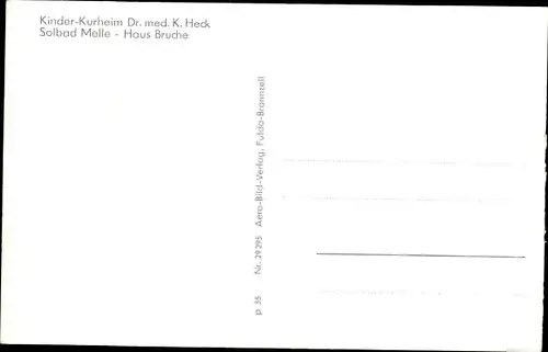 Ak Melle in Niedersachsen, Kinder Kurheim Dr. med. K. Heck, Haus Bruche