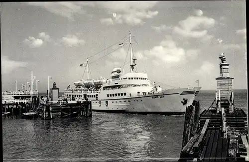 Ak Nordseebad Cuxhaven, Seebäderschiff Bunte Kuh an der Alten Liebe