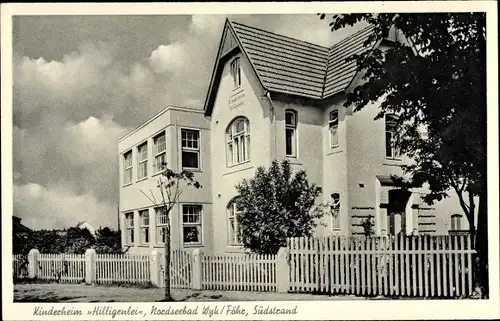 Ak Wyk auf Föhr Nordfriesland, Kinderheim Hilligenlei, Südstrand