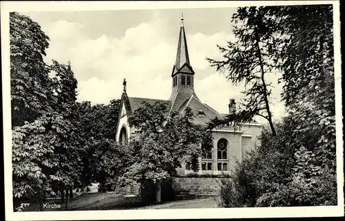 Ak Weilmünster im Taunus Hessen, Kindersanatorium, Kirche