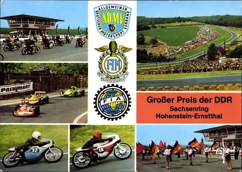 Ak Hohenstein Ernstthal Landkreis Zwickau, Großer Preis der DDR, Sachsenring, Motorradrennen