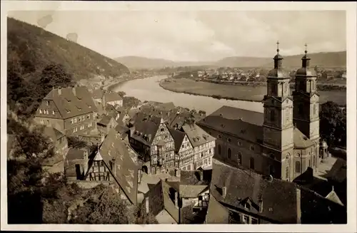 Ak Miltenberg am Main in Unterfranken, Blick auf Marktplatz m. kath. Kirche