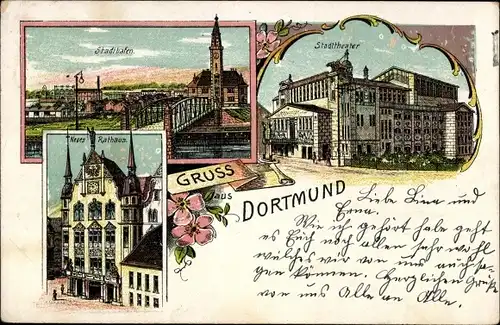 Litho Dortmund, Stadttheater, Stadthafen, Rathaus