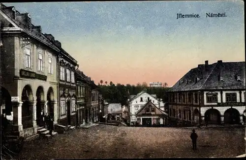 Ak Jilemnice Starkenbach Region Reichenberg, Namesti, Marktplatz