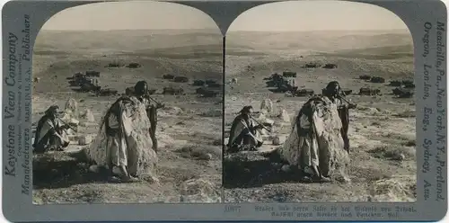 Stereo Foto Maghreb, Araber und deren Zelte in der Wildnis