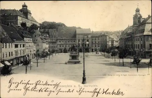 Ak Weißenfels an der Saale, Marktplatz