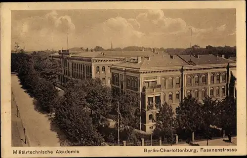 Ak Berlin Charlottenburg, Militärtechnische Akademie, Fasanenstraße