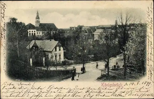 Ak Königsbrück in der Oberlausitz, Blick auf den Ort