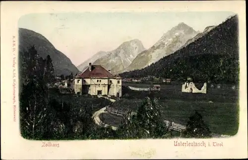 Ak Unterleutasch Leutasch in Tirol, Teilansicht, Gebirge