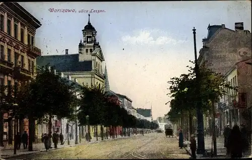 Ak Warszawa Warschau Polen, Ulica Leszno