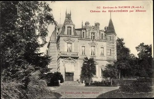 Ak Allonnes Maine et Loire, Chateau des Rigaudieres