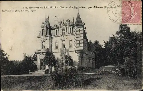 Ak Allonnes Maine et Loire, Chateau des Rigaudieres